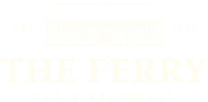 The Ferry Bed and Breakfast back and white logo